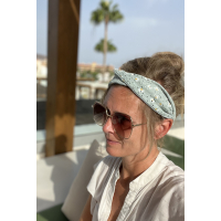 Twist Bandeau 'Suede Drops Taupe'