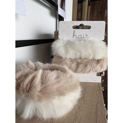 furry ivory/beige