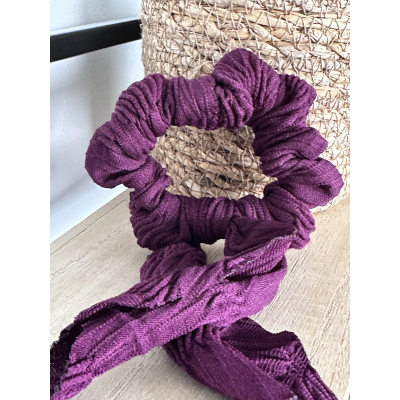 scrunch mini met lint 'Padded Burgundy'
